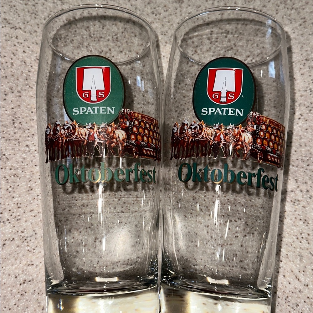 SPATEN GS Oktoberfest Pilsner Glasses, Munich Germany Deutschland